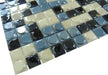 Aura Sky Blue 1" x 1" Glossy & Iridescent Glass Tile Absolut Glass