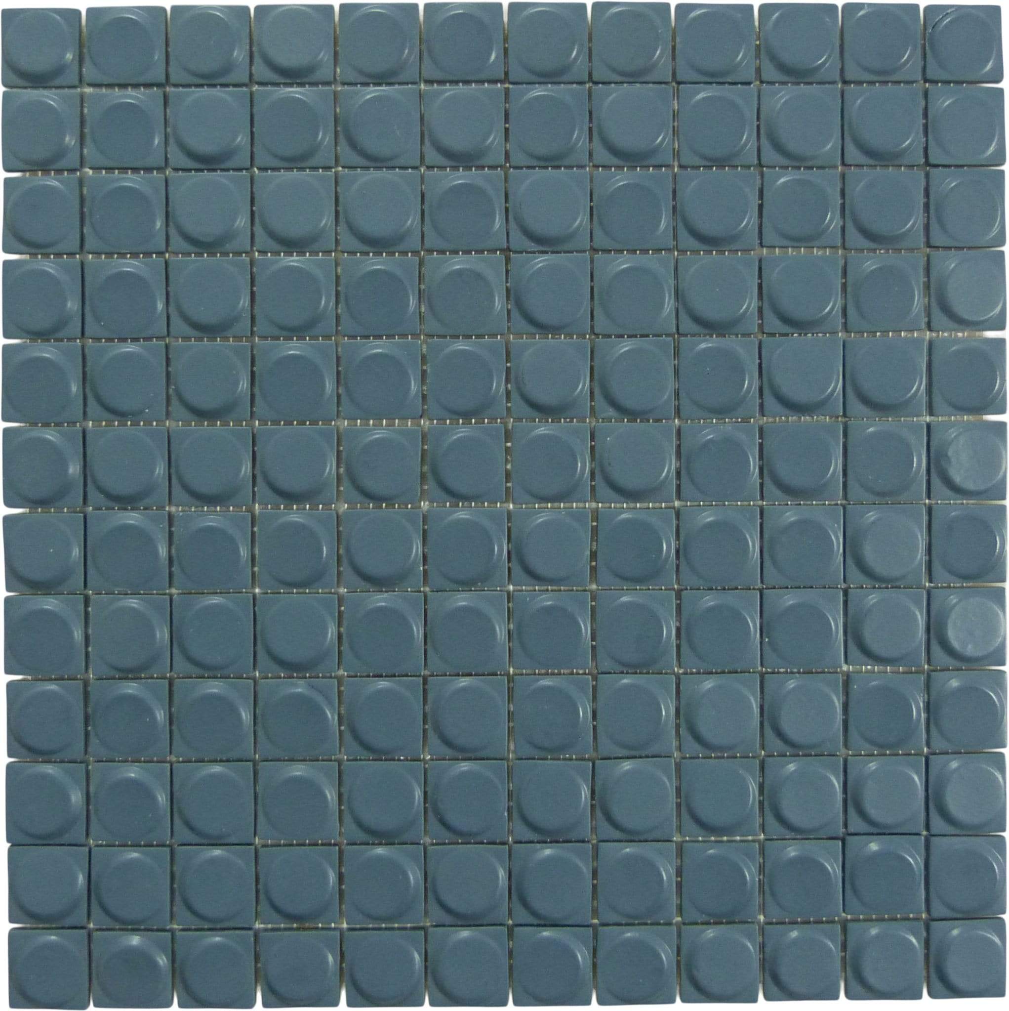 Aura Smoky Blue 1" x 1" Matte Glass Tile Absolut Glass