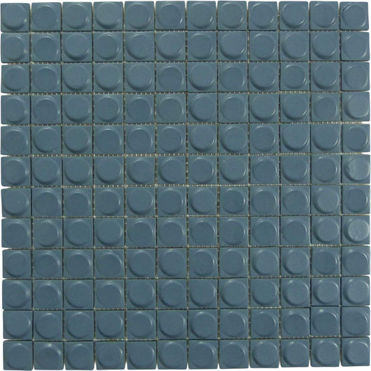 Aura Smoky Blue 1" x 1" Matte Glass Tile Absolut Glass