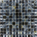 Edna Black Pillow 1" x 1" Glossy & Iridescent Glass Tile Absolut Glass