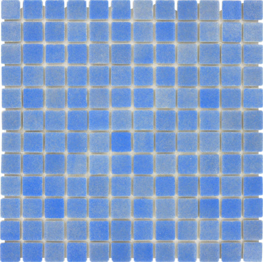 Fog Sky Blue Anti Slip 1'' x 1'' Matte Glass Tile Absolut Glass