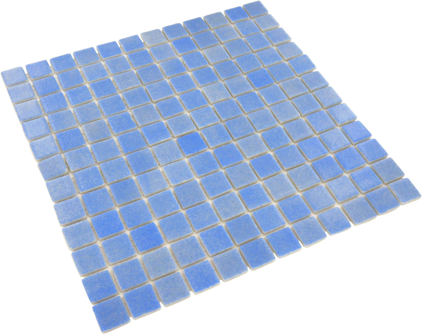 Fog Sky Blue Anti Slip 1'' x 1'' Matte Glass Tile Absolut Glass