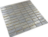 Galaxy Silver Brick 1" x 2" Glossy & Iridescent Glass Tile Absolut Glass