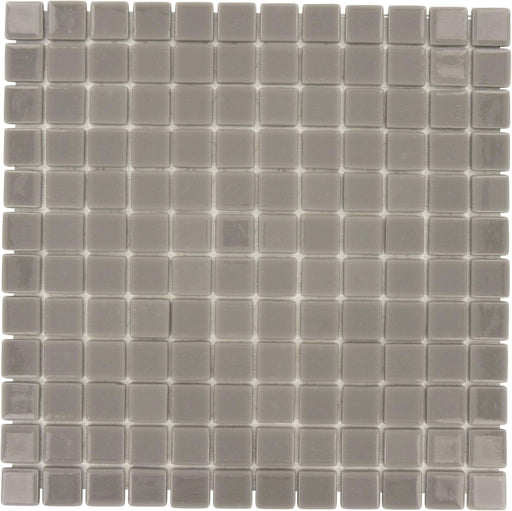 Grey 1'' x 1'' Glossy Glass Tile Absolut Glass