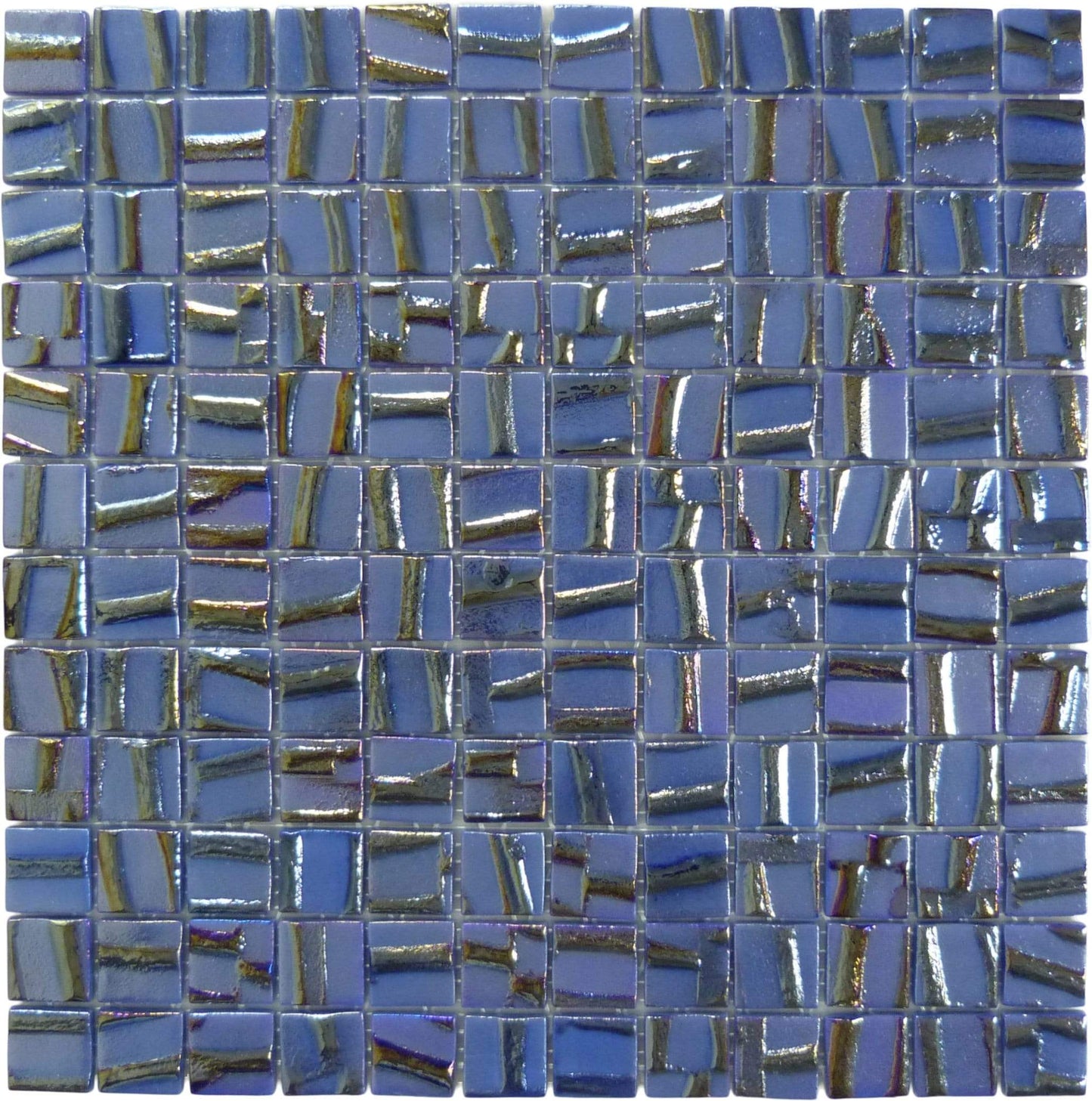 Moon Deep Blue 1" x 1" Glossy & Iridescent Glass Tile Absolut Glass