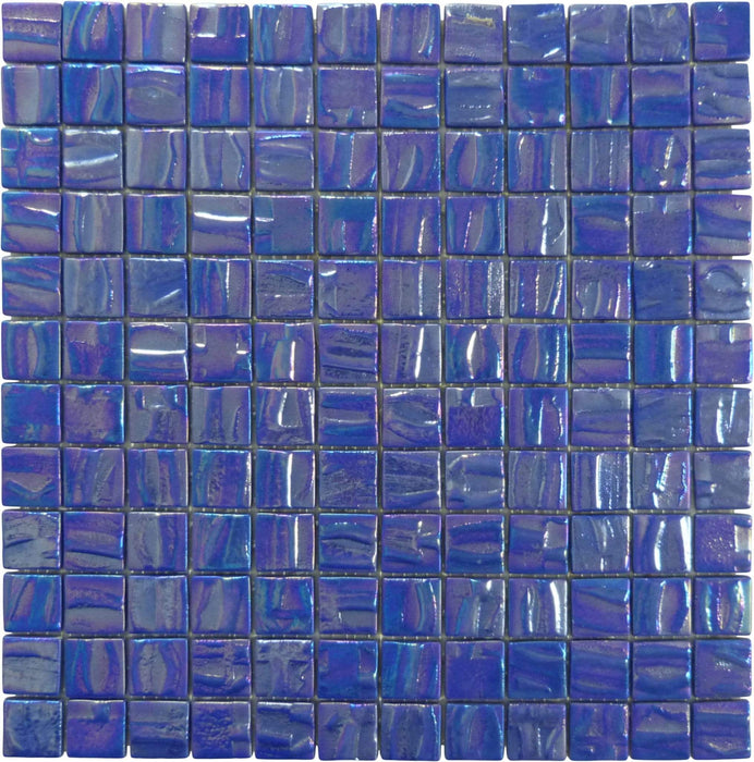 Moon Saturn Purple 1" x 1" Glossy & Iridescent Glass Tile Absolut Glass