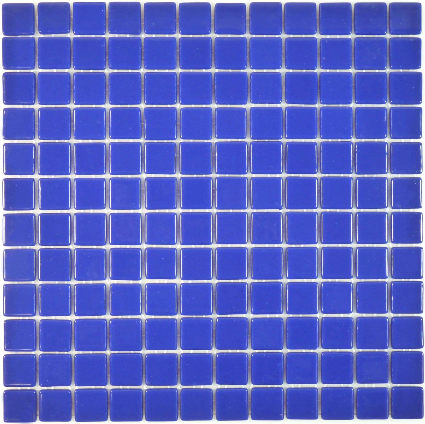 Navy Blue 1" x 1" Glossy Glass Tile Absolut Glass