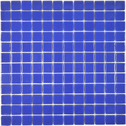 Navy Blue 1" x 1" Glossy Glass Tile Absolut Glass