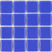 Navy Blue 1" x 1" Glossy Glass Tile Absolut Glass