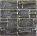 Pluto Black Brick 1" x 2" Glossy Glass Tile Absolut Glass