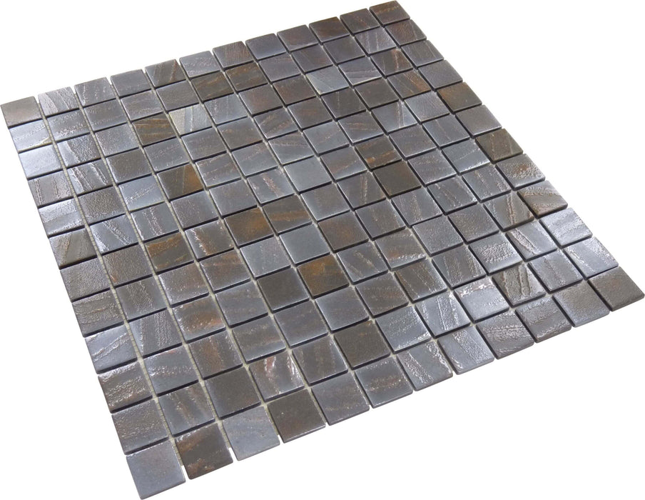 Rust Bronze 1'' x 1'' Glossy Glass Tile Absolut Glass