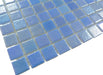 Shell Azure Blue 1" x 1" Glossy & Iridescent Glass Tile Absolut Glass