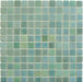 Shell Crystal Green 1" x 1" Glossy & Iridescent Glass Tile Absolut Glass