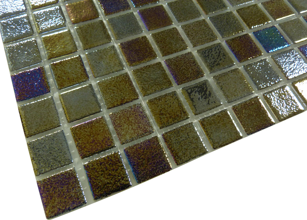 Shell Deep Purple 1" x 1" Glossy & Iridescent Glass Tile Absolut Glass