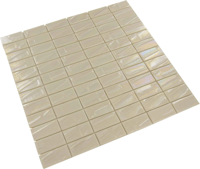 Venus White Brick 1'' x 2'' Glossy Glass Tile Absolut Glass