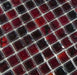 Ruby 1" x 1" Red Glossy Glass Tile Botanical Glass