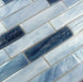 Clouds Blue 1'' x 4'' Glossy Glass Tile Botanical Glass