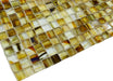 Brown 5/8'' x 5/8'' Glossy & Iridescent Glass Tile Botanical Glass
