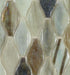 Oyster Brown Unique Shapes Glass Glossy & Iridescent Tile Botanical Glass