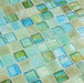 Turquoise Blue 1'' x 1'' Glossy Glass Tile Botanical Glass