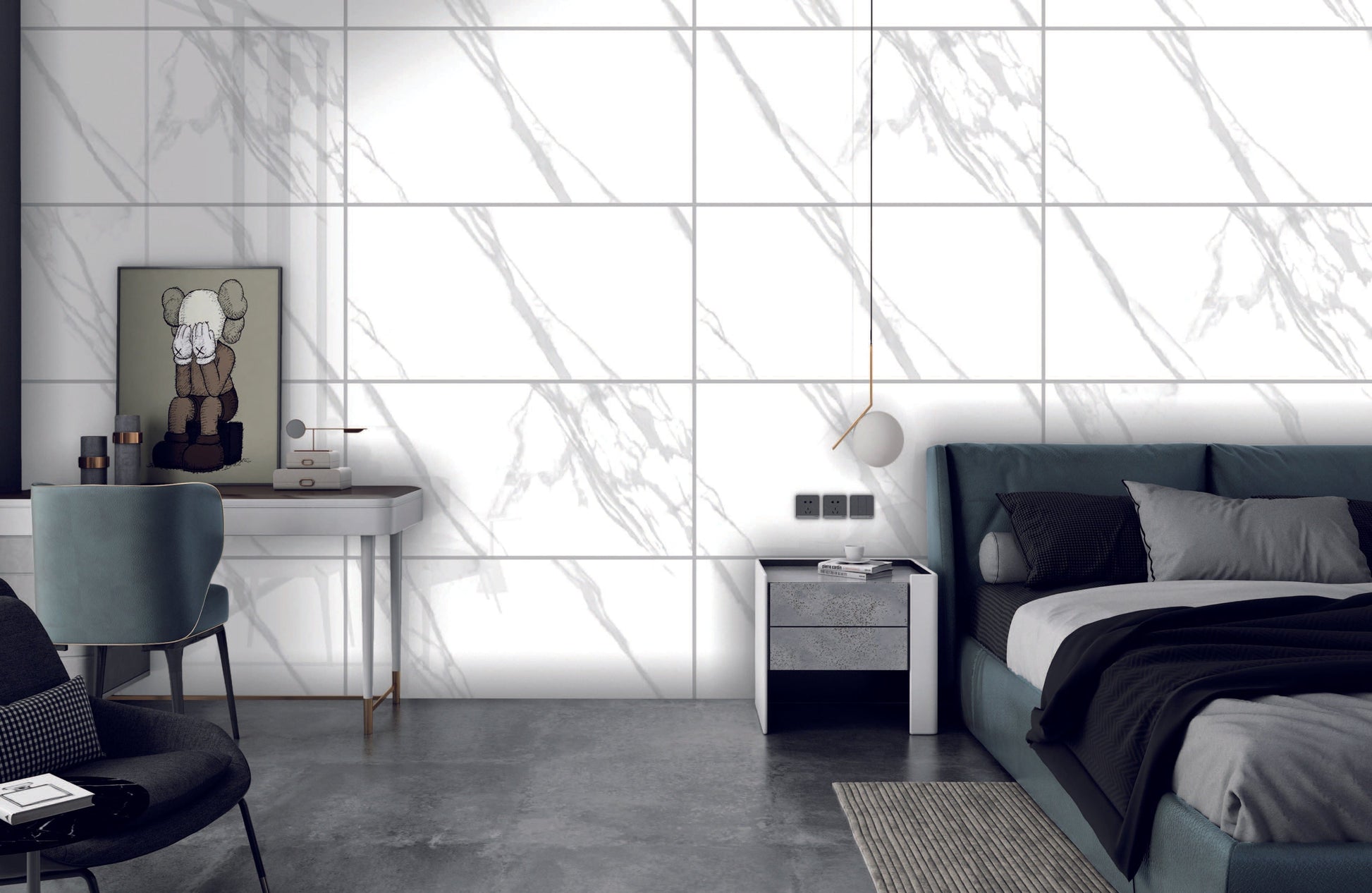 Morden Statuario White 12x24 Matte Porcelain Tile Champion Tile