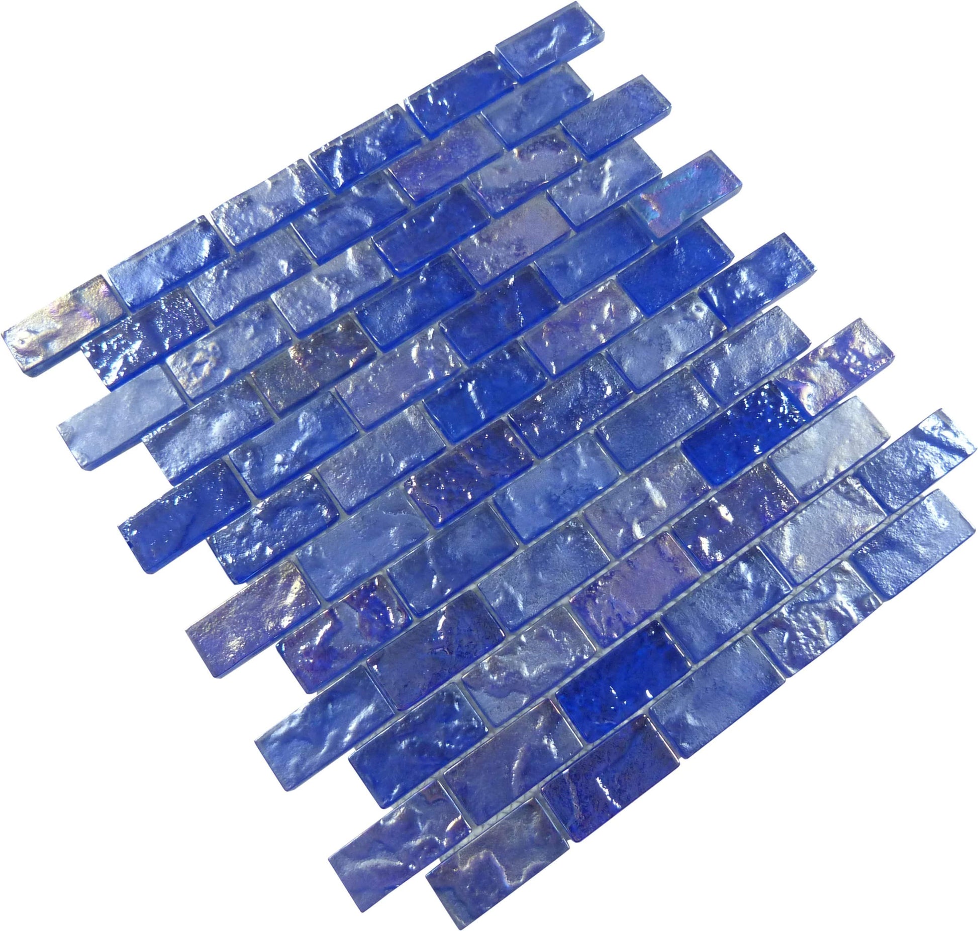 Aqua Art Rainbow Bright Blue Uniform Brick Glossy & Matte Glass Pool Tile Dynamic Surfaces