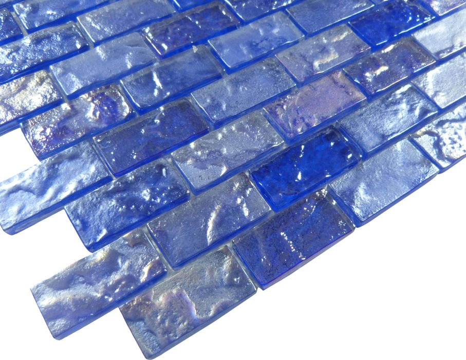 Aqua Art Rainbow Bright Blue Uniform Brick Glossy & Matte Glass Pool Tile Dynamic Surfaces