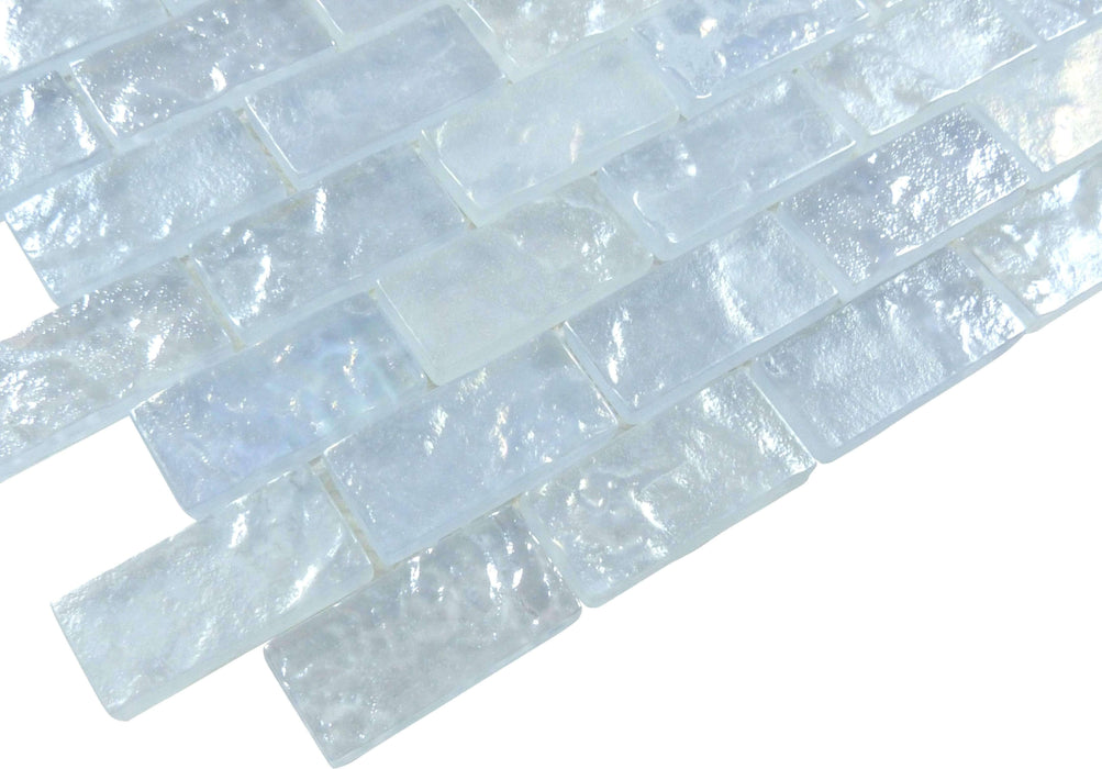 Aqua Art Silver Feather Uniform Brick Glossy & Matte Glass Pool Tile Dynamic Surfaces