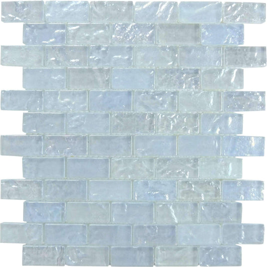 Aqua Art Silver Feather Uniform Brick Glossy & Matte Glass Pool Tile Dynamic Surfaces