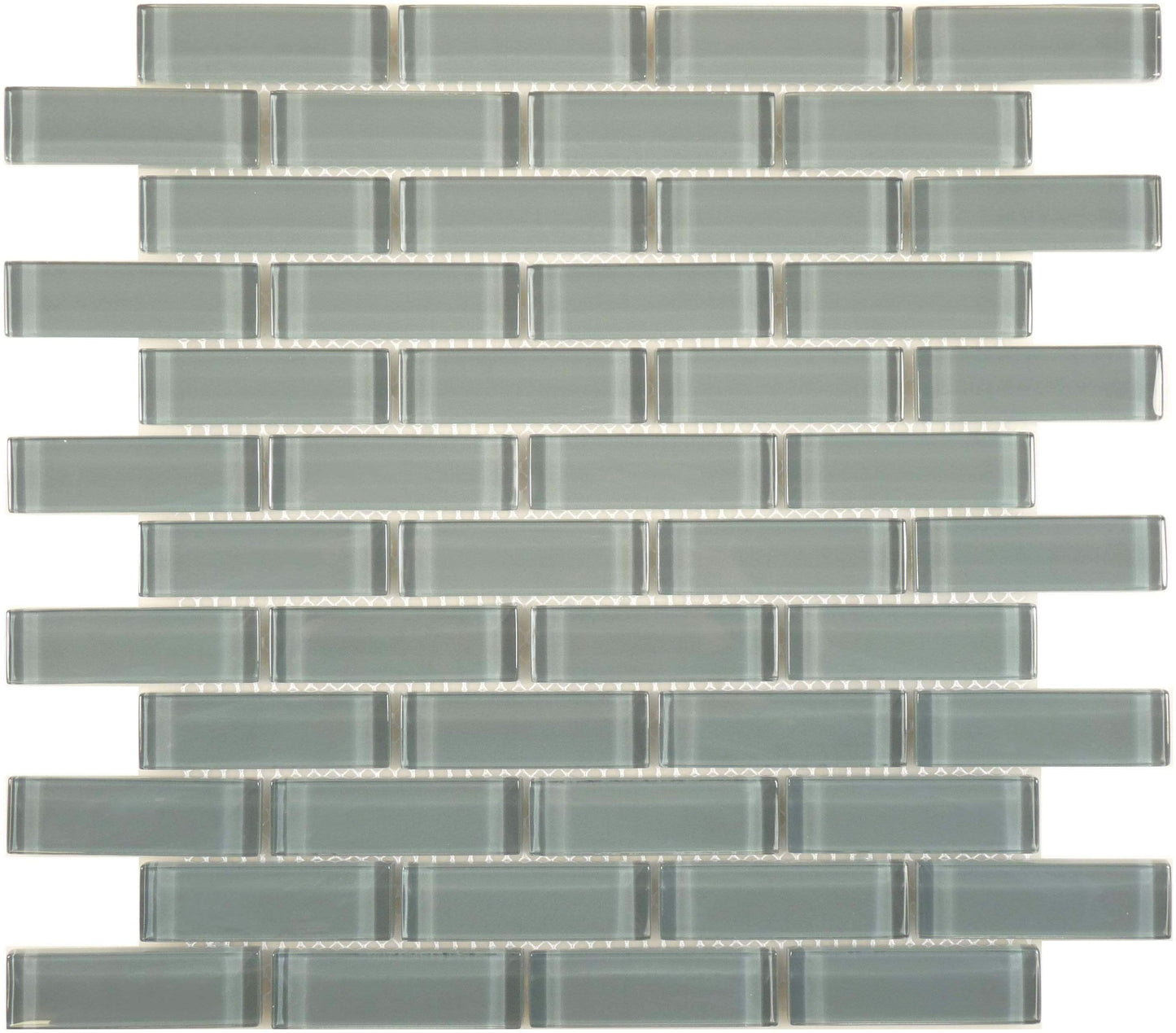 Eclipse C06-2 Grey 1'' x 3'' Glass Glossy Tile Euro Glass