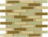 Peach Field Bronze/Copper 1'' x 4'' Glass Glossy & Frosted Tile Euro Glass