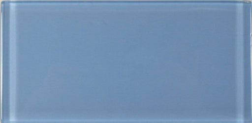 Pacific Ocean Blue 3'' x 6'' Glossy Glass Subway Tile Euro Glass