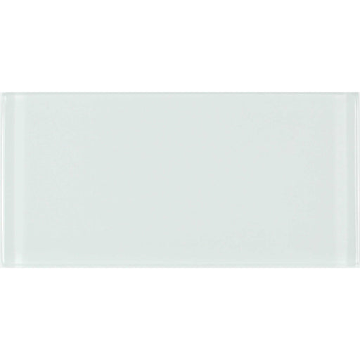 Bright White 3'' x 6'' Glossy Glass Subway Tile Euro Glass
