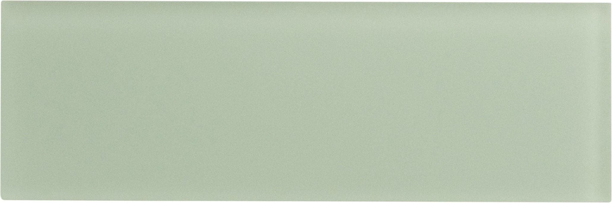 Ice Mist Matte Green 4'' x 12'' Frosted Glass Subway Tile Euro Glass