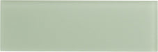 Ice Mist Matte Green 4'' x 12'' Frosted Glass Subway Tile Euro Glass