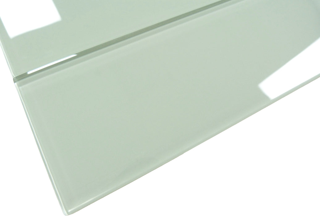 Ice Mist Green 4'' x 12'' Glossy Glass Subway Tile Euro Glass
