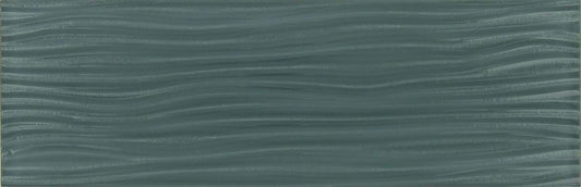 Eclipse Grey Wave 4'' x 12'' Glossy Glass Subway Tile Euro Glass