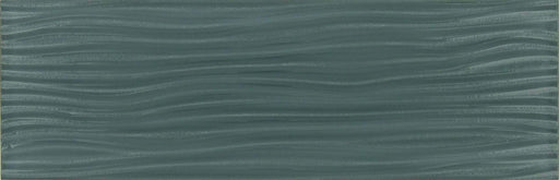 Eclipse Grey Wave 4'' x 12'' Glossy Glass Subway Tile Euro Glass