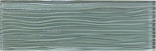 Gray Sky Wave 4'' x 12'' Glossy Glass Subway Tile Euro Glass