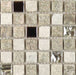 Flint Smoke OP01 Grey 5/8'' x 5/8'' "Glass, Stone & Metal" Tumbled Tile Euro Glass