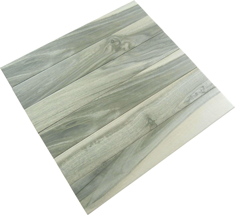 Ala Timber Chelsea Grey 3" x 18" Matte Porcelain Plank Tile Euro Glass