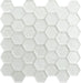 Alawai Shine Hexagon White Glossy and Frosted Glass Tile Euro Glass