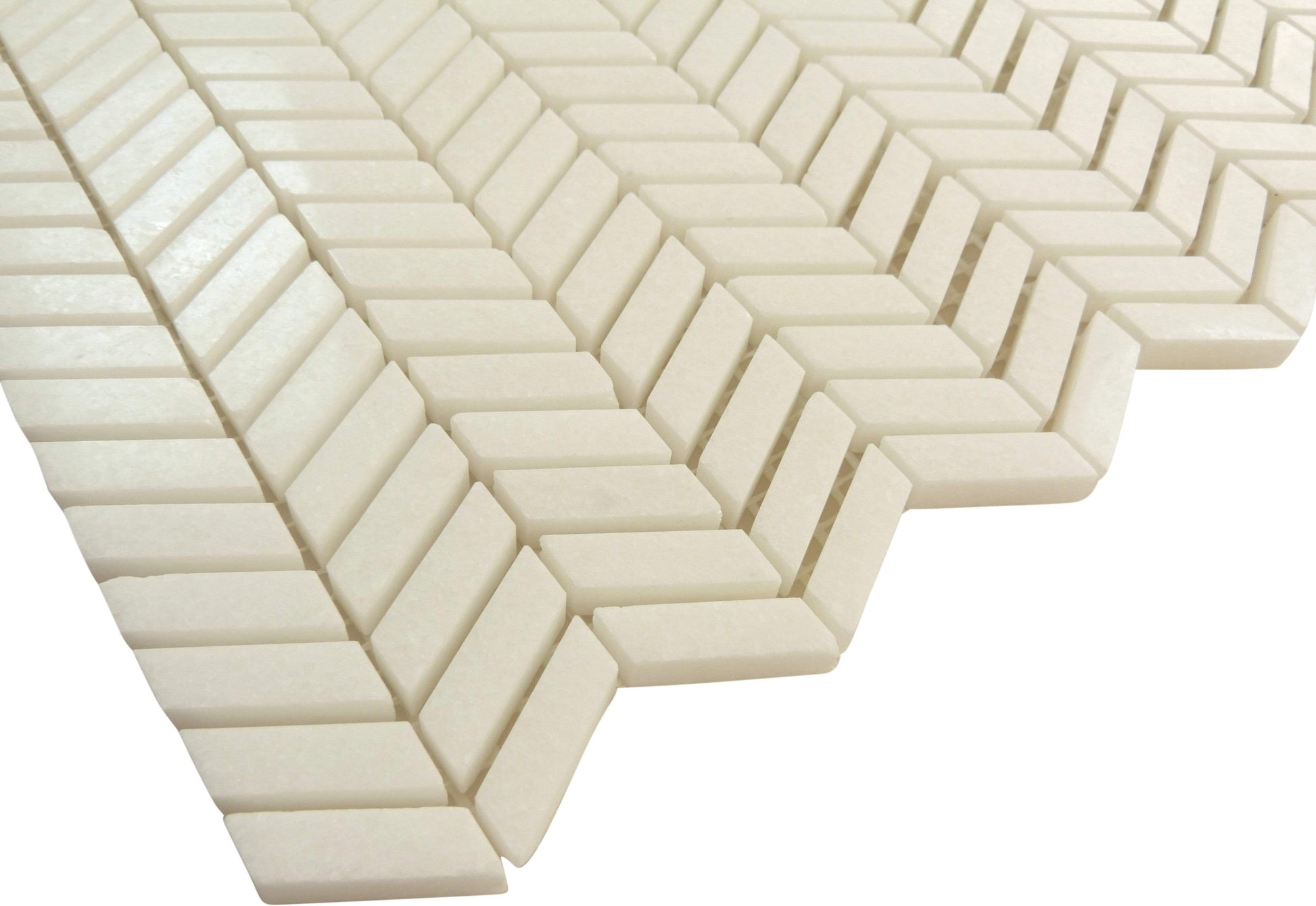 Atrium White Polished Stone Tile Euro Glass