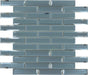 Aruba Sparkle 1" x 4" Blue Beveled Frosted & Polished Mirror Glass Tile Euro Glass