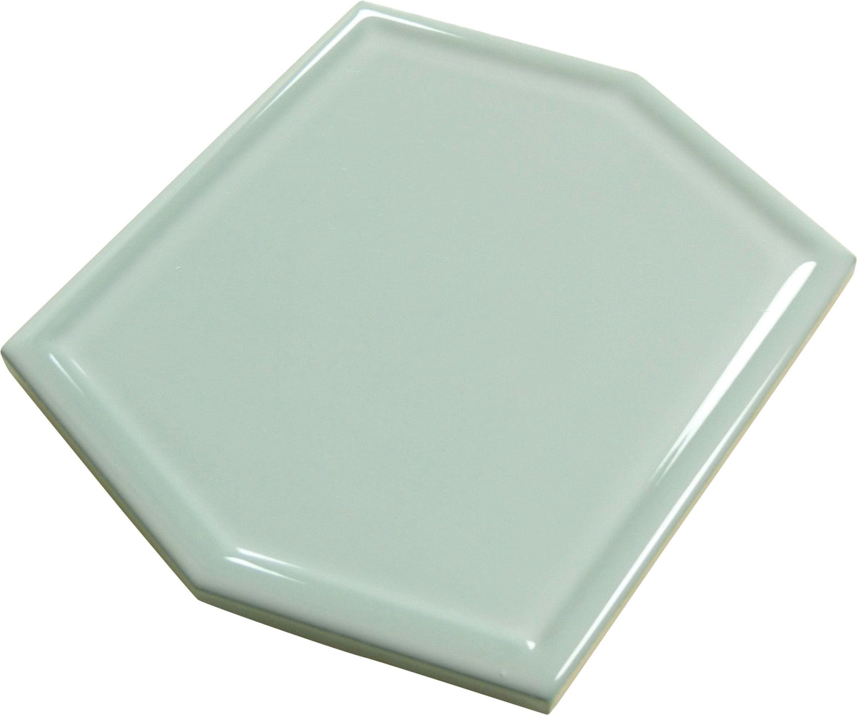 Beryl Window Grey 5x6 Hexagon Glossy Ceramic Tile | Oasis Tile
