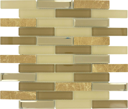 Beveled Castel Lands End Glass & Stone Tile Euro Glass