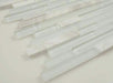 Ice White SES03 White Random Bricks Glass and Stone Glossy & Frosted Tile Euro Glass
