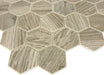 Russian Pine Grey Hexagon Recycled Matte Glass Tile Euro Glass