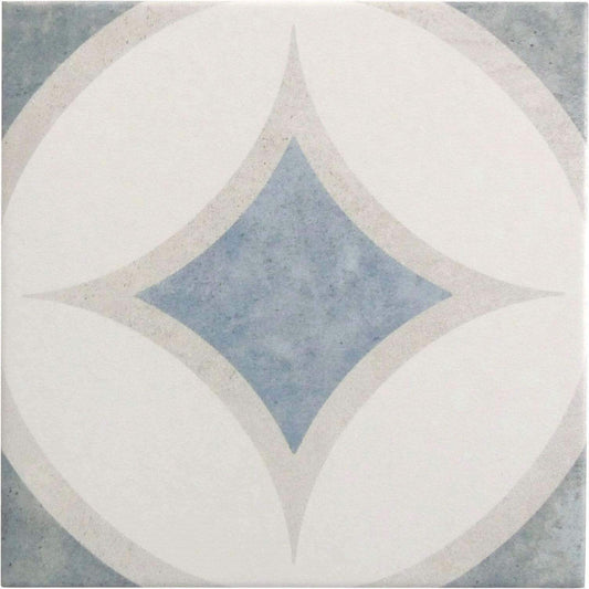 Retro Neuve Ocean Star 8" x 8" Matte Porcelain Tile Euro Glass