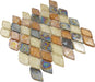 Spectrum Leaf Bronze Glossy and Iridescent Glass Tile Euro Glass